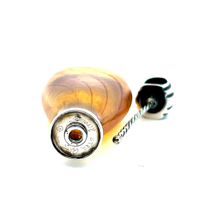 Estate Sterling Silver Signed Murano Glass Scent Bottle Pendant