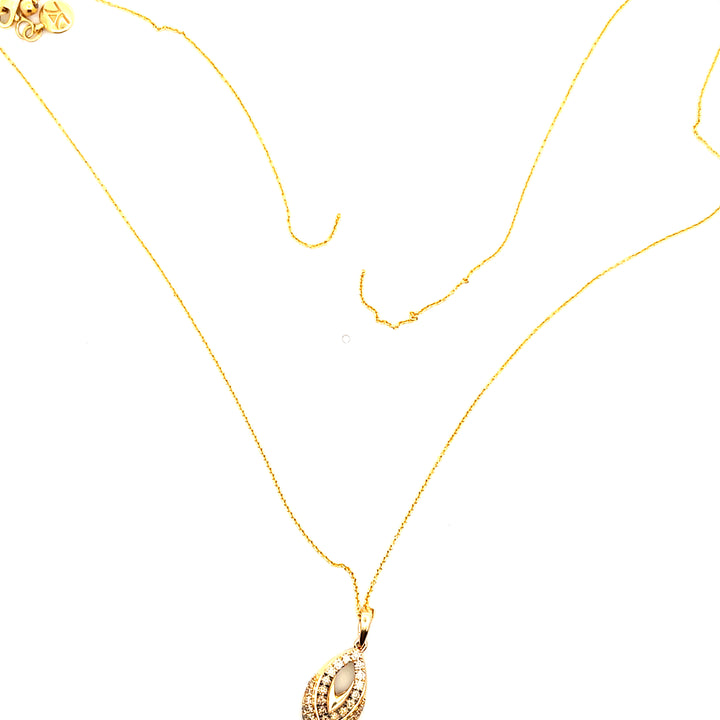 14K Yellow Gold 0.55CTW Ombre Brown Diamond Drop Pendant Necklace by Le Vian