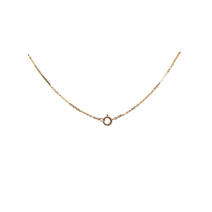 Estate 14K Yellow Gold Bar & Cable Link Necklace, 16", circa 1930s