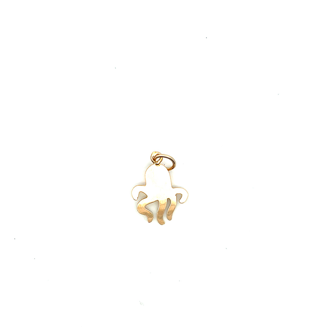 Estate 18K Yellow Gold Pentapus Charm with 5mm Bail