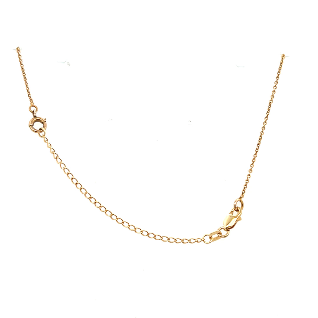 Estate Victorian 14K Yellow Gold Old European Cut Diamond Flower Multi-Drop Necklace