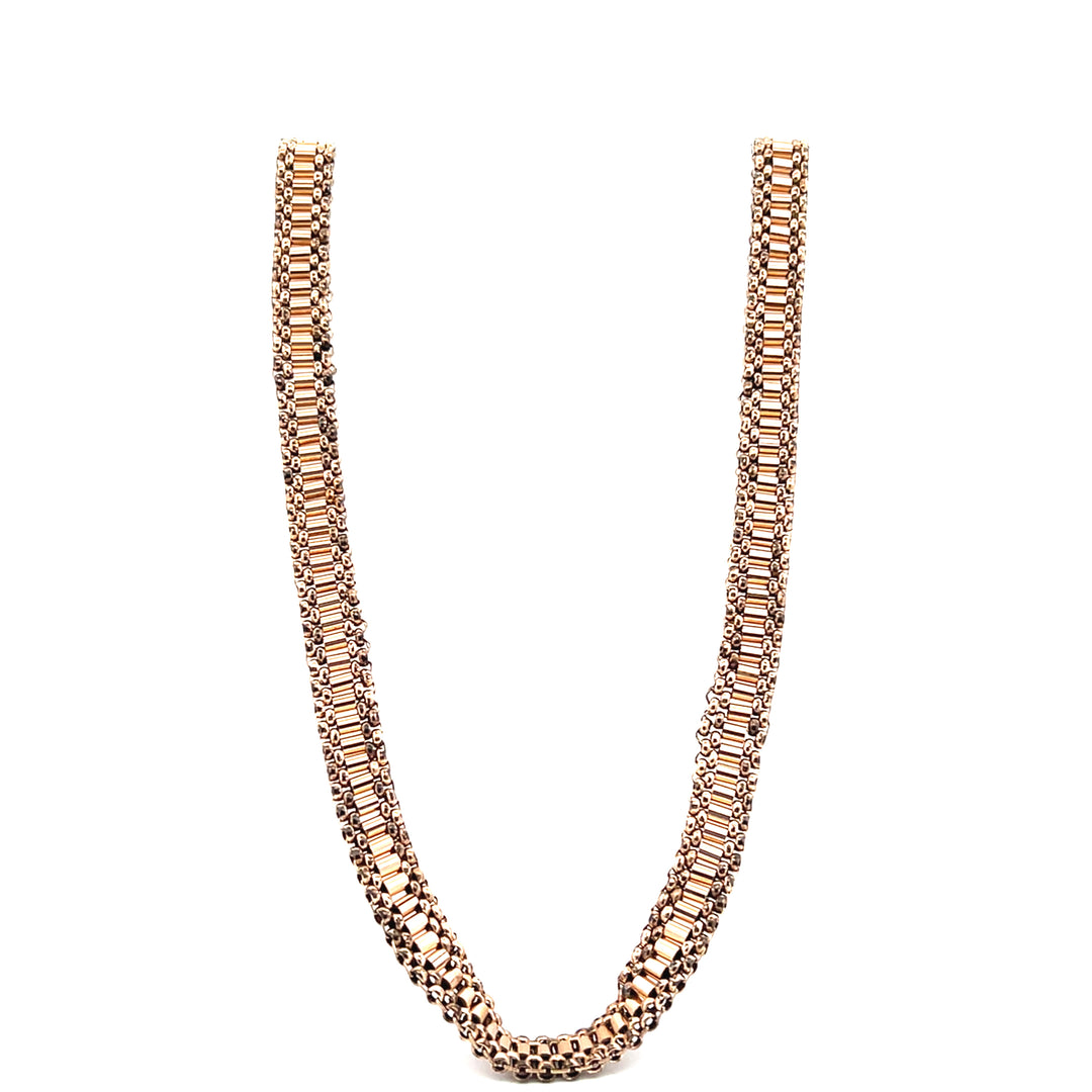 Estate Victorian Yellow Gold Filled Fancy Link Watch Chain