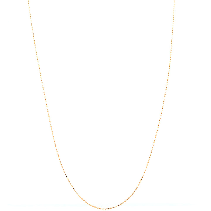 Estate 18K Yellow Gold Adjustable Beaded Chain Necklace