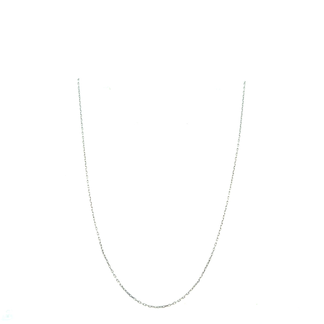 Estate Sterling Silver 0.63MM Cable Chain Necklace