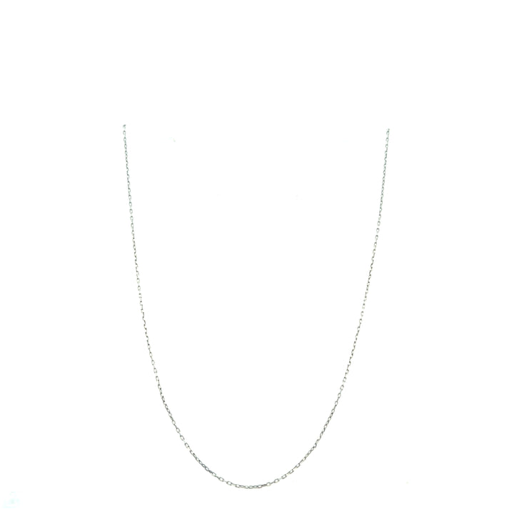 Estate Sterling Silver 0.63MM Cable Chain Necklace