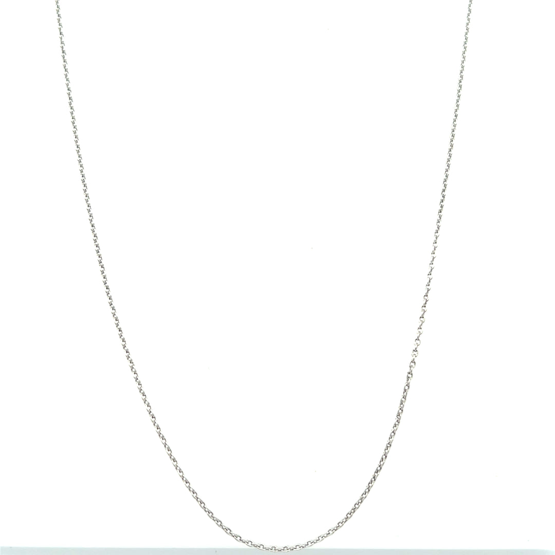 Estate Sterling Silver 0.76MM Cable Chain Necklace