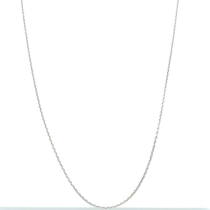 Estate Sterling Silver 0.76MM Cable Chain Necklace