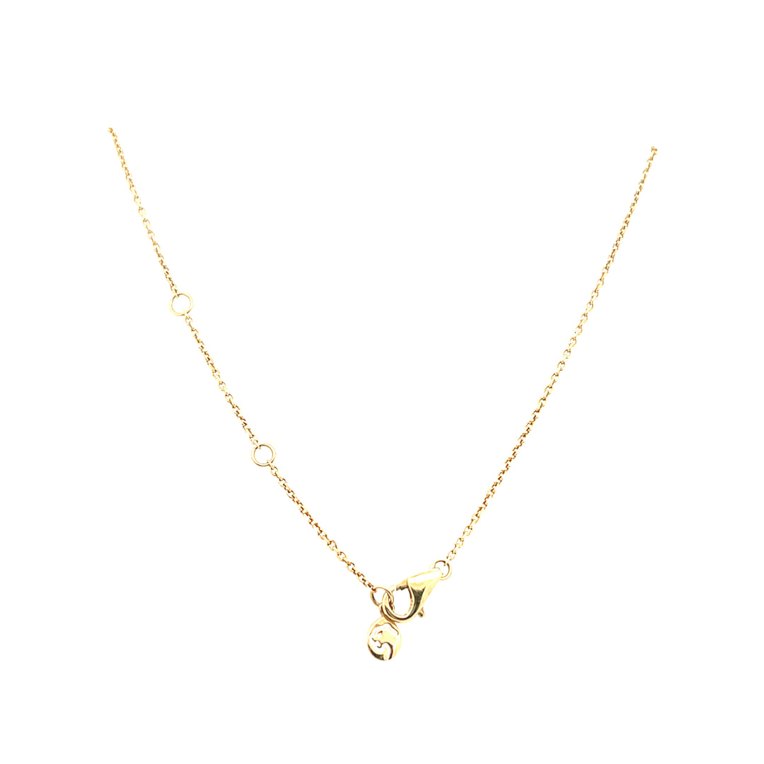 Estate Effy 14K Yellow Gold Cabochon Turquoise & Diamond Station Necklace