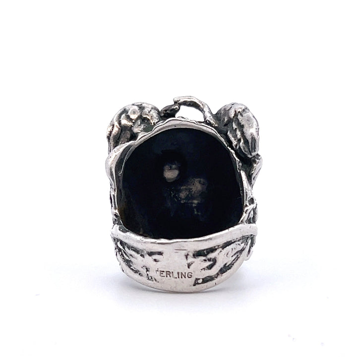 Estate Sterling Silver Mercury Head Ring