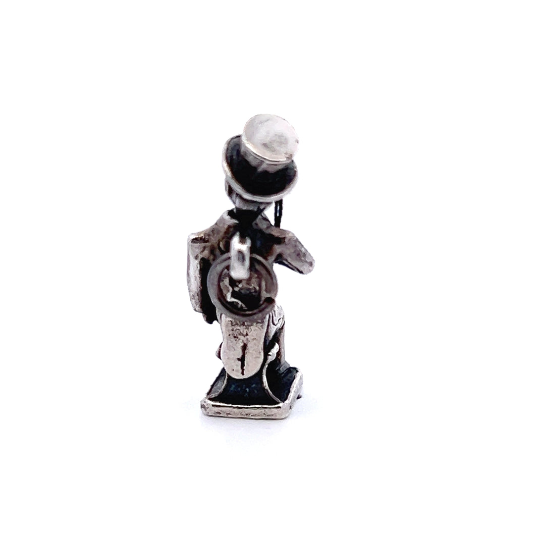 Estate Vintage Sterling Silver Charlie McCarthy Ventriloquist Doll Charm