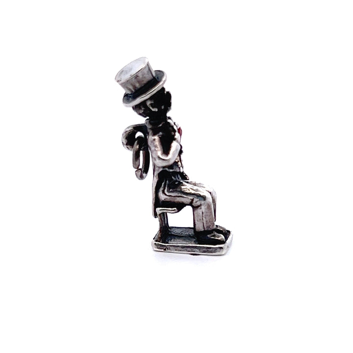 Estate Vintage Sterling Silver Charlie McCarthy Ventriloquist Doll Charm