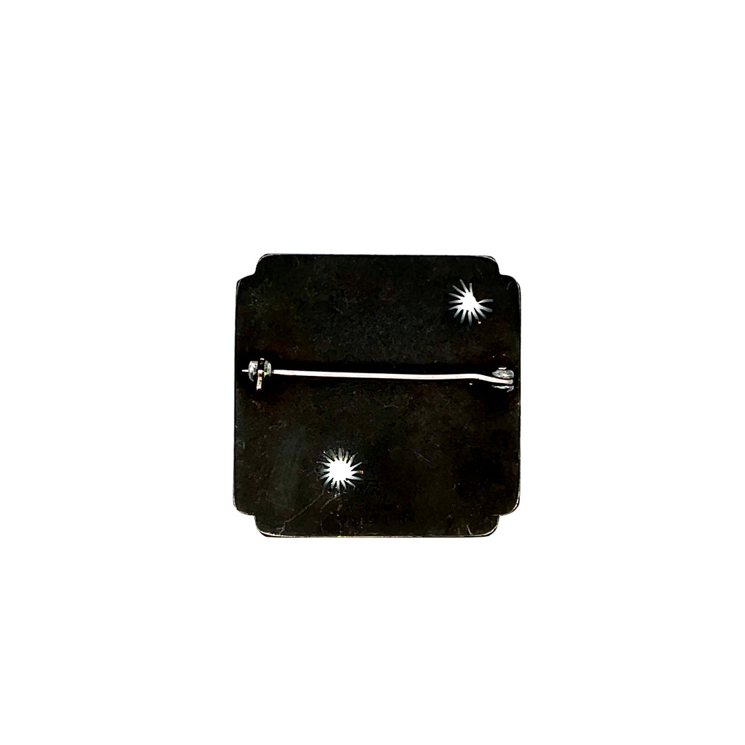 Estate Vintage Georg Jensen & Arno Malinowski Silver & Iron Wheat Brooch