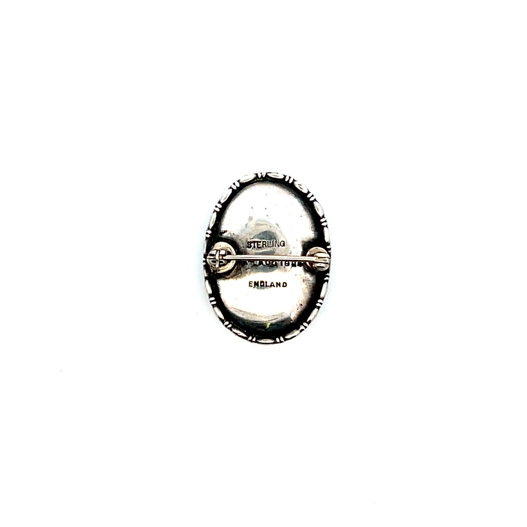 Estate 1924 English Sterling Silver Butterfly Wing Bird Pin Brooch