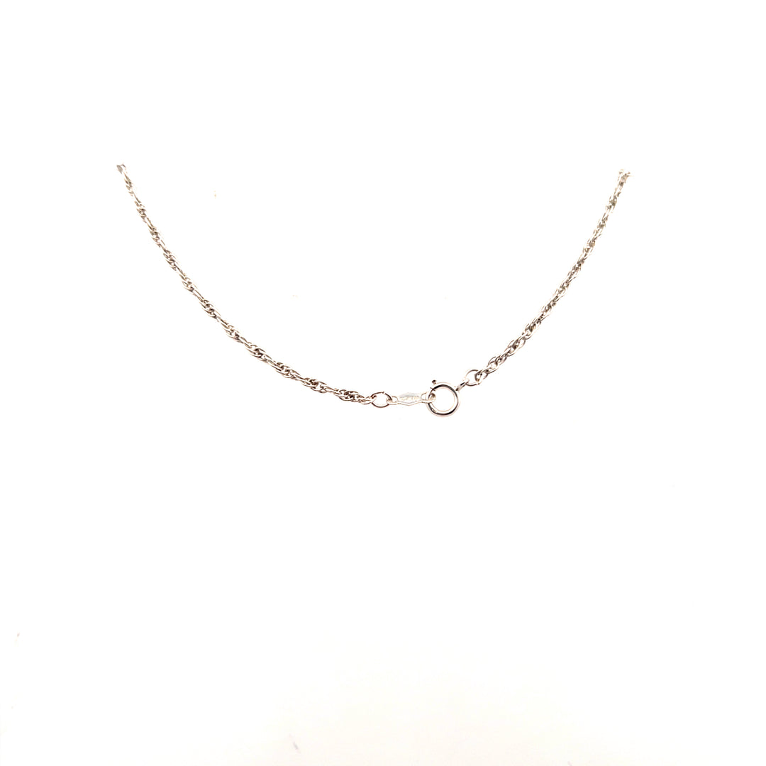 Estate Sterling Silver 1.95MM Rope Chain Necklace