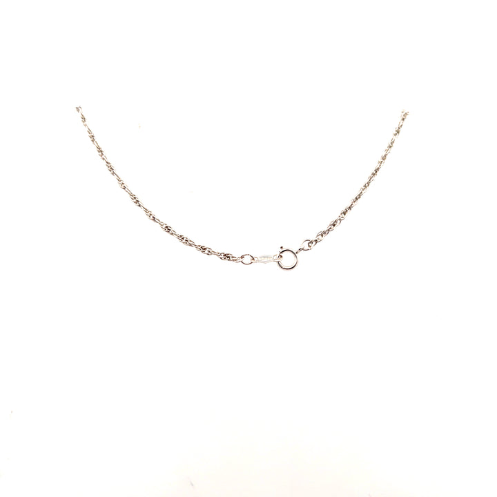 Estate Sterling Silver 1.95MM Rope Chain Necklace