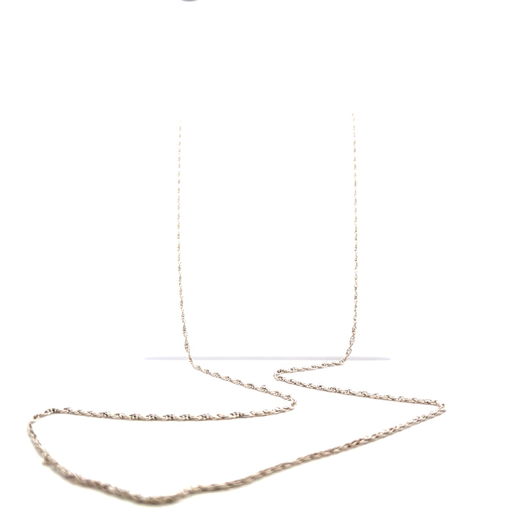 Estate Sterling Silver 1.95MM Rope Chain Necklace