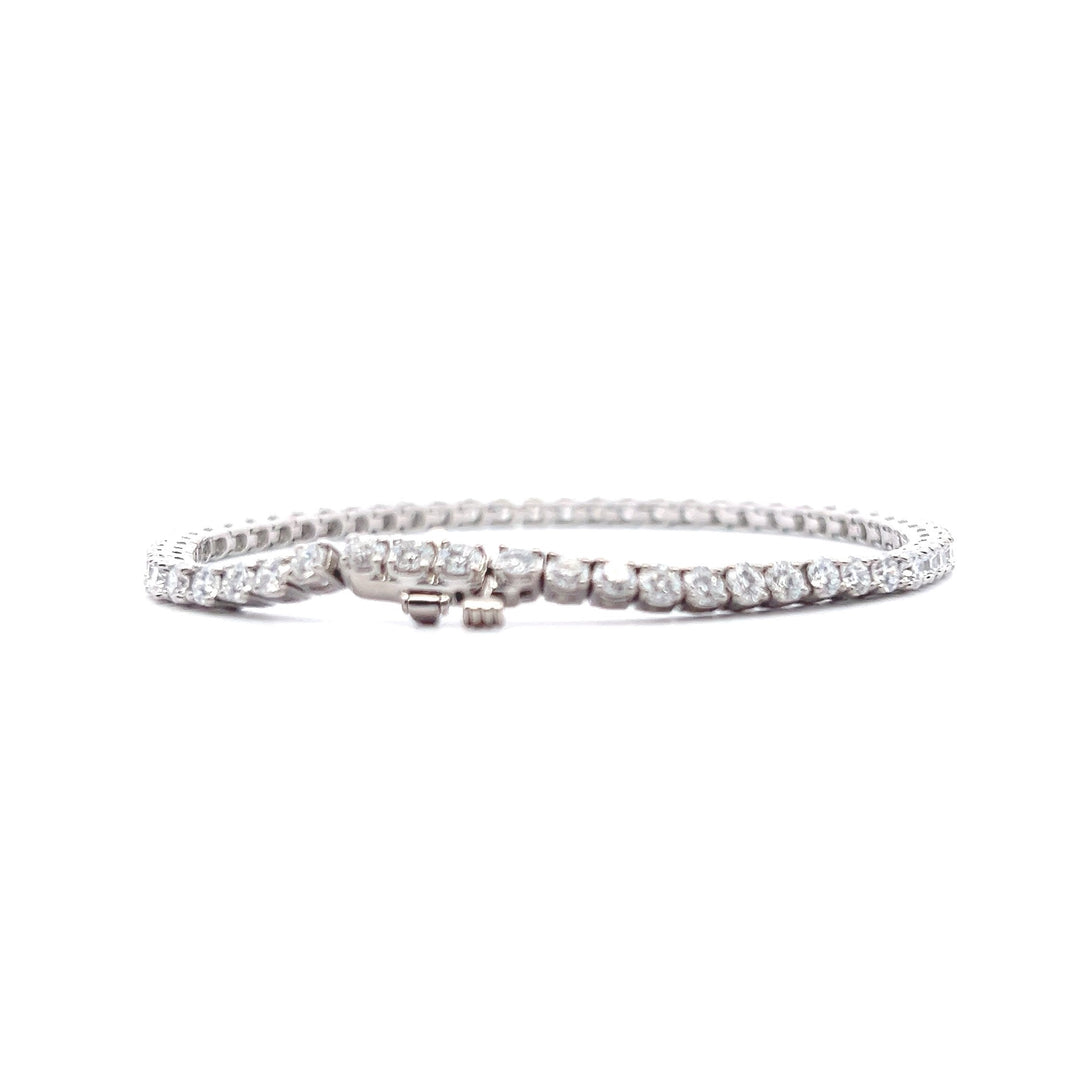 Sterling Silver 5.00CTW Lab-Grown Diamond Tennis Bracelet