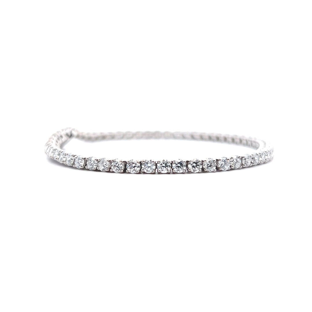 Sterling Silver 5.00CTW Lab-Grown Diamond Tennis Bracelet