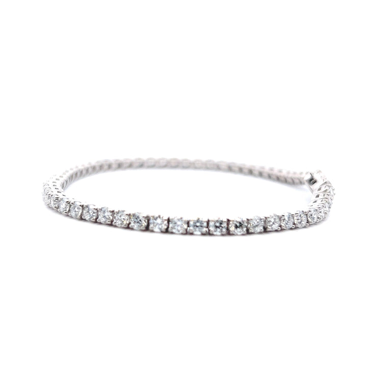 Sterling Silver 5.00CTW Lab-Grown Diamond Tennis Bracelet