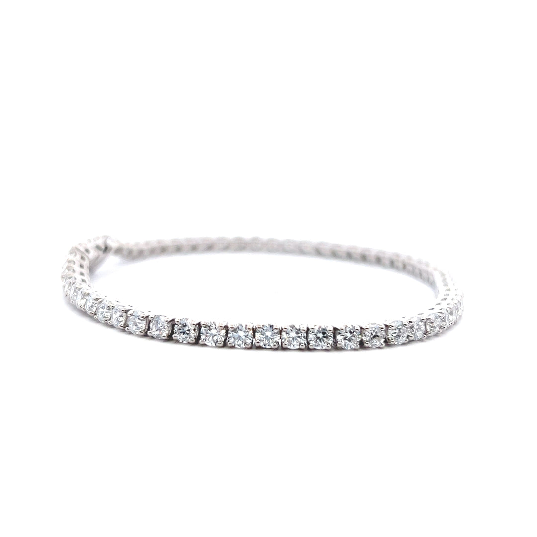 Sterling Silver 5.00CTW Lab-Grown Diamond Tennis Bracelet