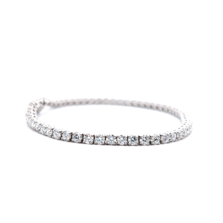 Sterling Silver 5.00CTW Lab-Grown Diamond Tennis Bracelet