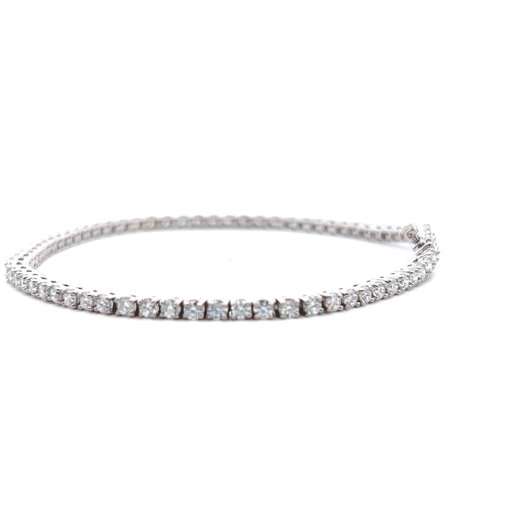 Sterling Silver 3.00CTW Lab-Grown Diamond Tennis Bracelet