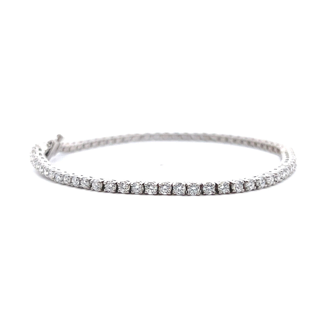 Sterling Silver 3.00CTW Lab-Grown Diamond Tennis Bracelet