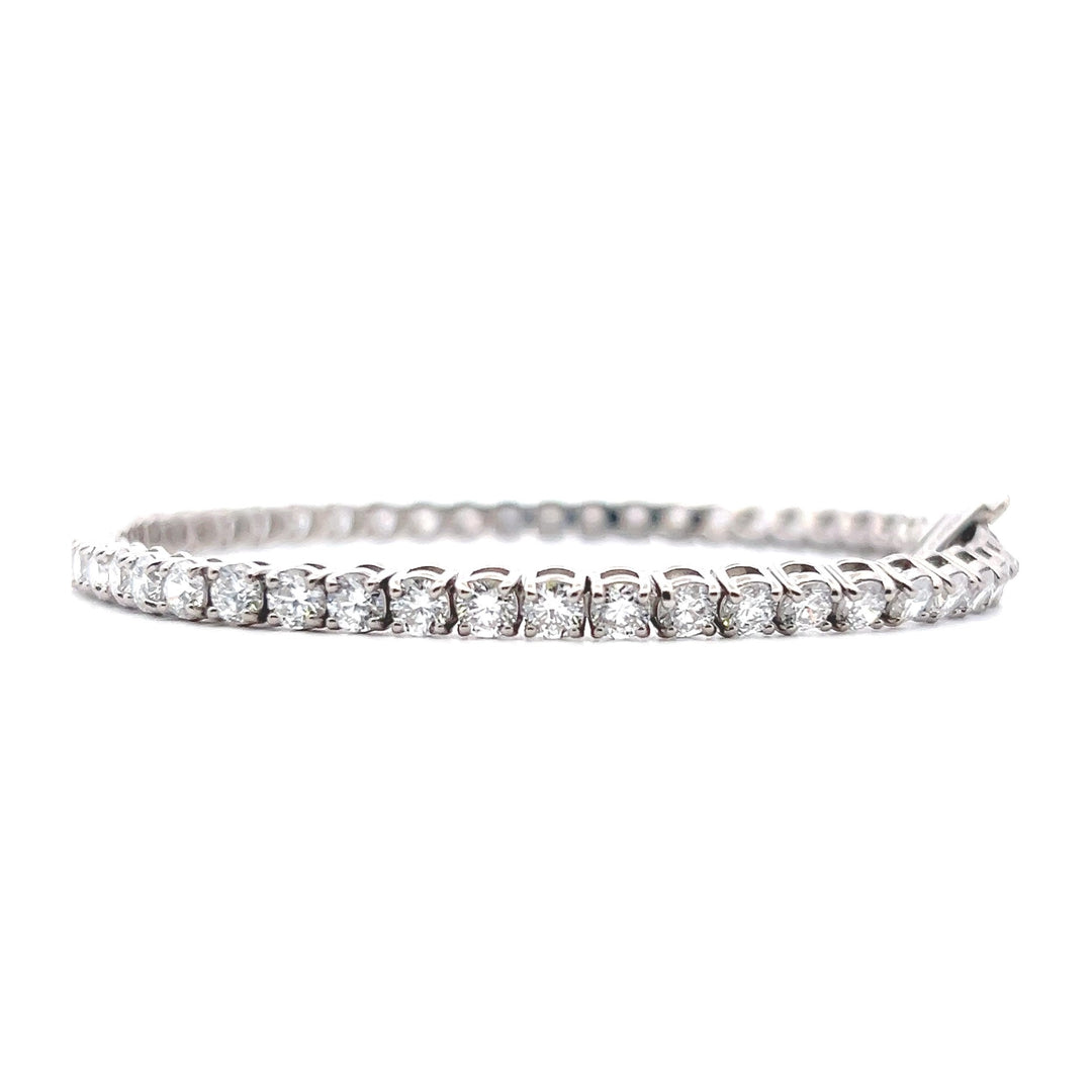 Sterling Silver 7.00CTW Lab-Grown Diamond Tennis Bracelet