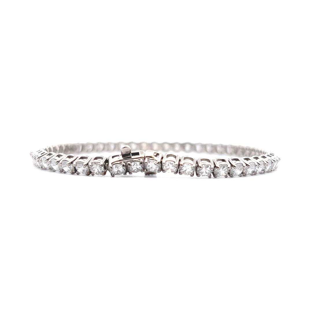 Sterling Silver 7.00CTW Lab-Grown Diamond Tennis Bracelet
