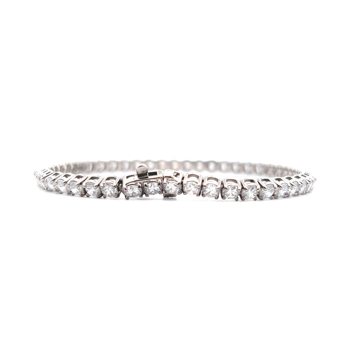Sterling Silver 7.00CTW Lab-Grown Diamond Tennis Bracelet