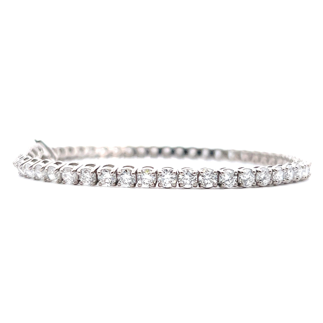 Sterling Silver 7.00CTW Lab-Grown Diamond Tennis Bracelet