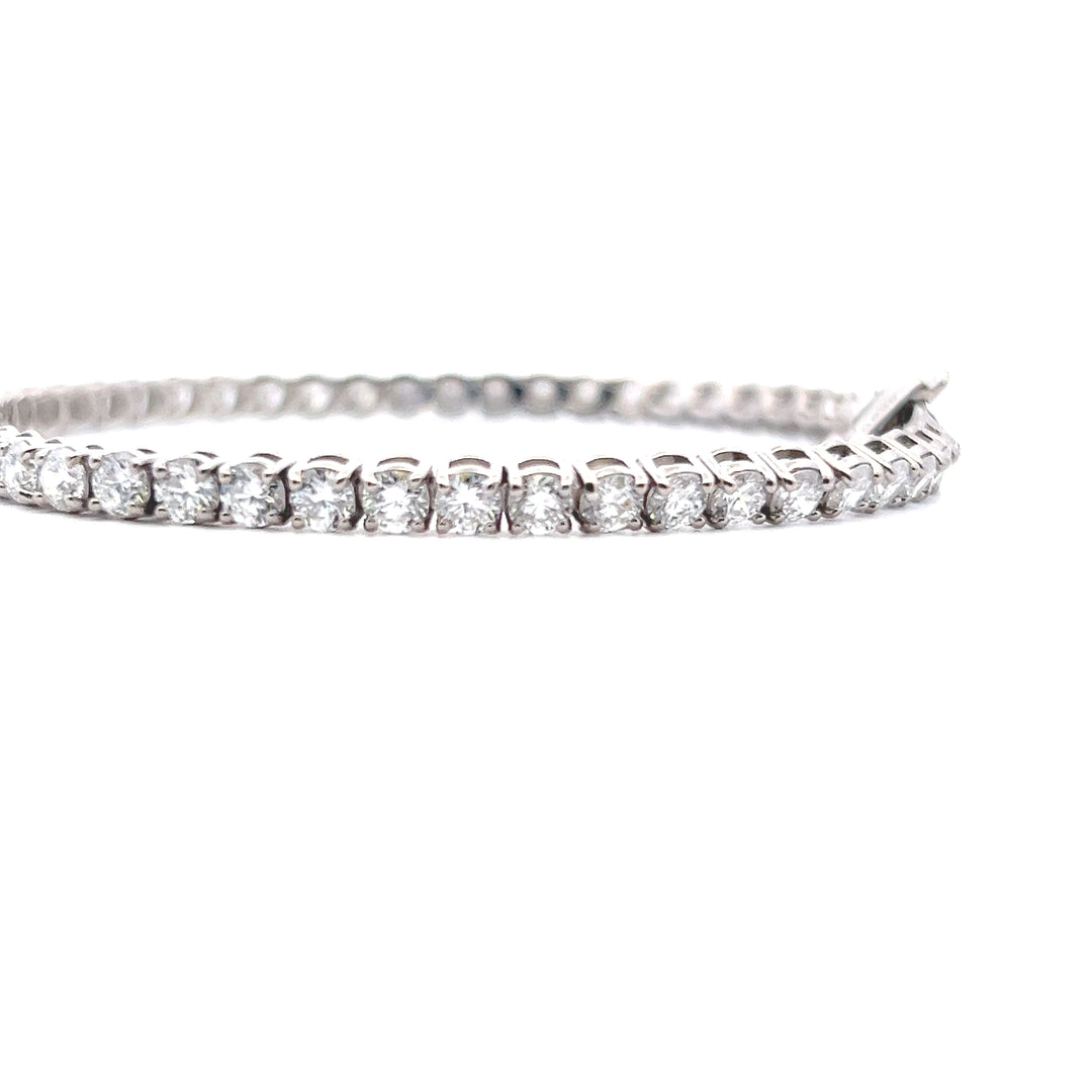 Sterling Silver 7.00CTW Lab-Grown Diamond Tennis Bracelet