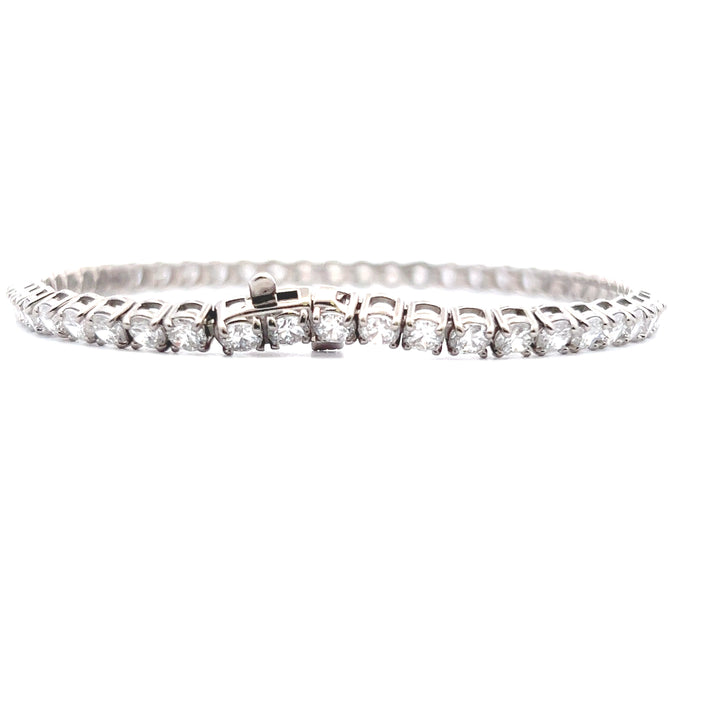 Sterling Silver 7.00CTW Lab-Grown Diamond Tennis Bracelet