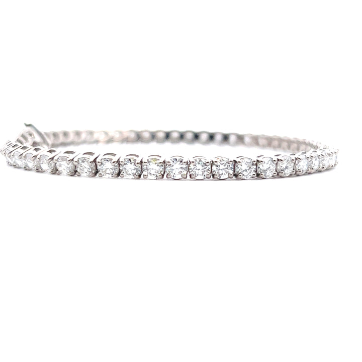 Sterling Silver 7.00CTW Lab-Grown Diamond Tennis Bracelet