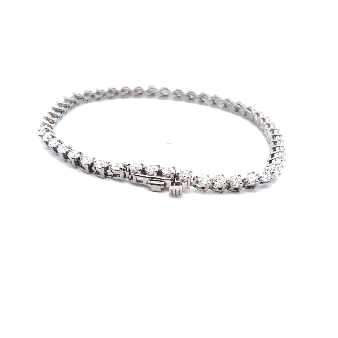 Sterling Silver 4.00CTW Lab Diamond Tennis Bracelet
