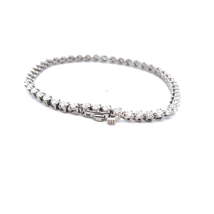 Sterling Silver 4.00CTW Lab Diamond Tennis Bracelet