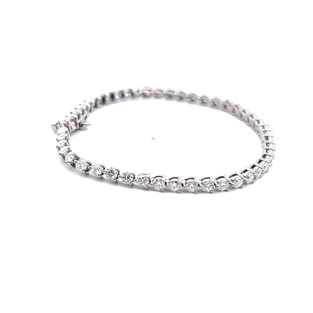 Sterling Silver 4.00CTW Lab Diamond Tennis Bracelet