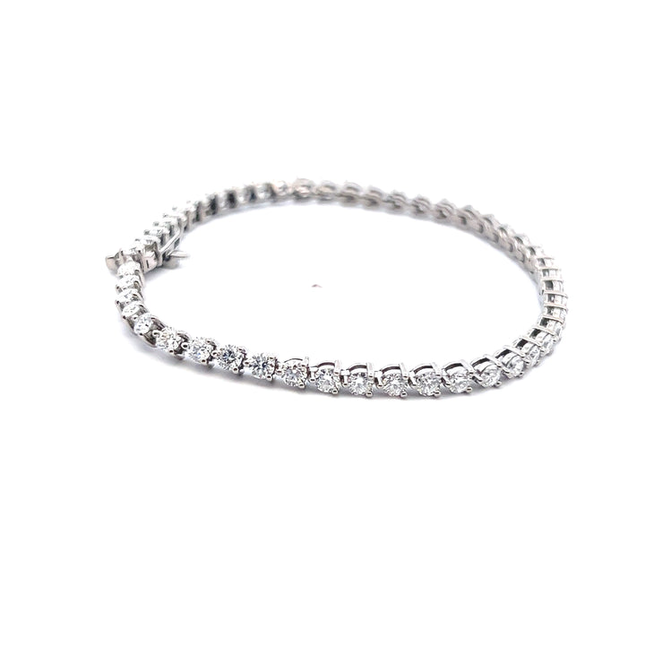 Sterling Silver 4.00CTW Lab Diamond Tennis Bracelet