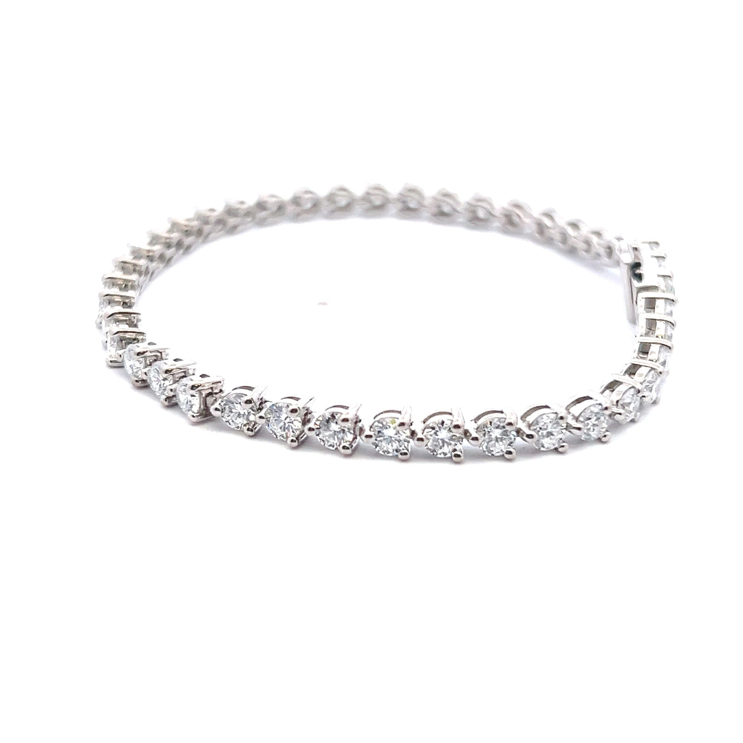 Sterling Silver 6.00CTW Lab-Grown Diamond Tennis Bracelet