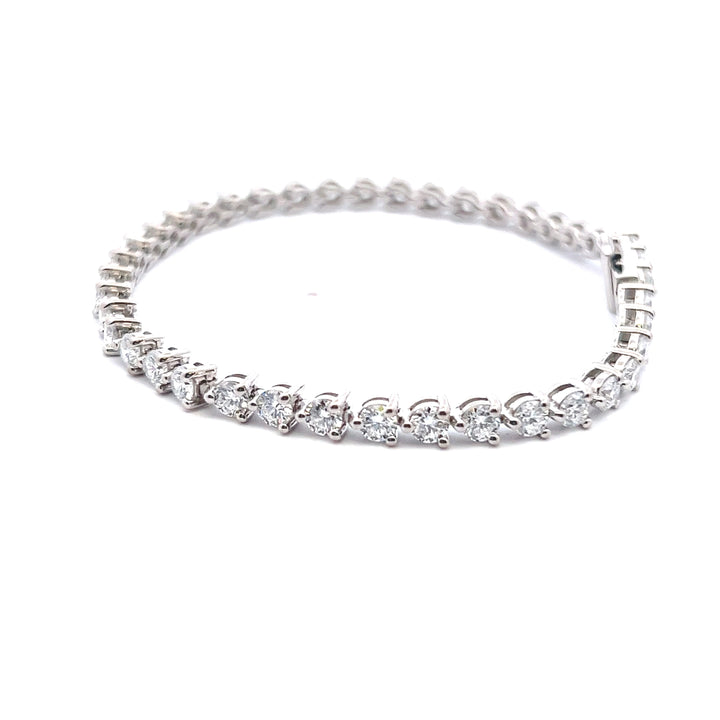 Sterling Silver 6.00CTW Lab-Grown Diamond Tennis Bracelet