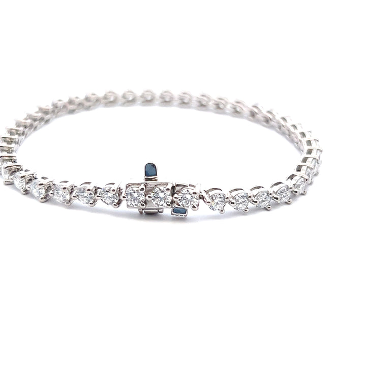 Sterling Silver 6.00CTW Lab-Grown Diamond Tennis Bracelet