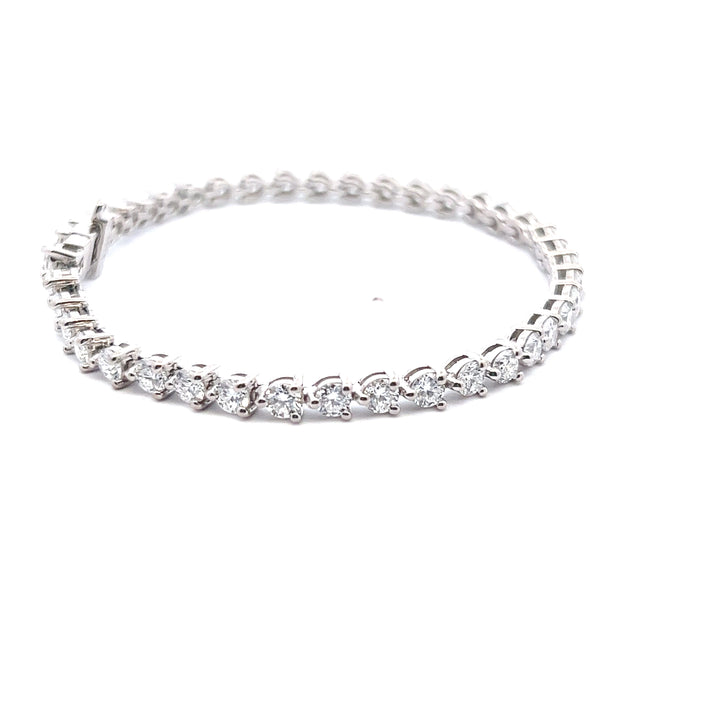 Sterling Silver 6.00CTW Lab-Grown Diamond Tennis Bracelet