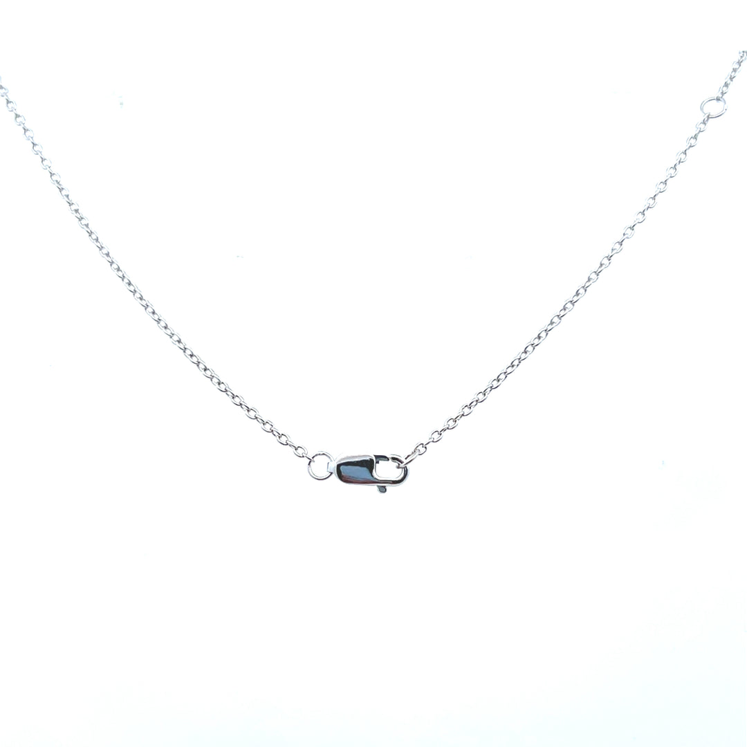 Sterling Silver 1.00CTW Lab Diamond Cross Pendant Necklace