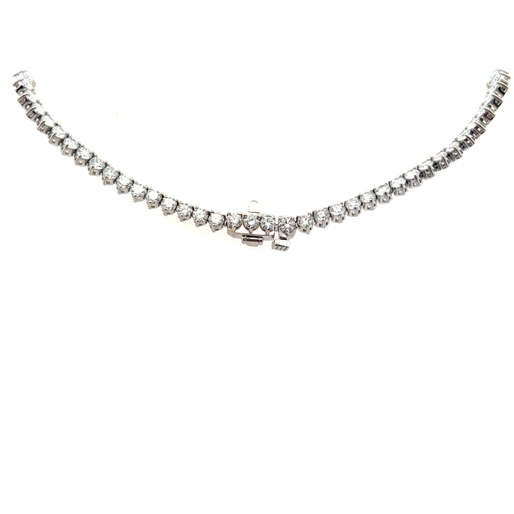 Sterling Silver 10.17CTW Lab-Grown Diamond Tennis Necklace