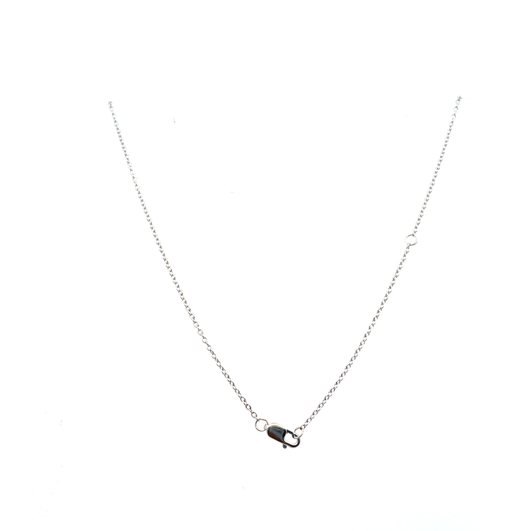 Sterling Silver 3.00CTW Lab Diamond Graduated Necklace