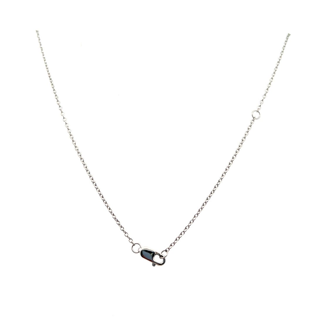 Sterling Silver 1.00CTW Lab Diamond Graduated Necklace