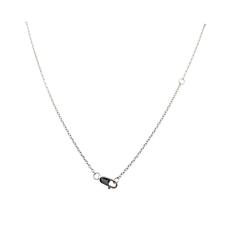 Sterling Silver 1.00CTW Lab Diamond Graduated Necklace