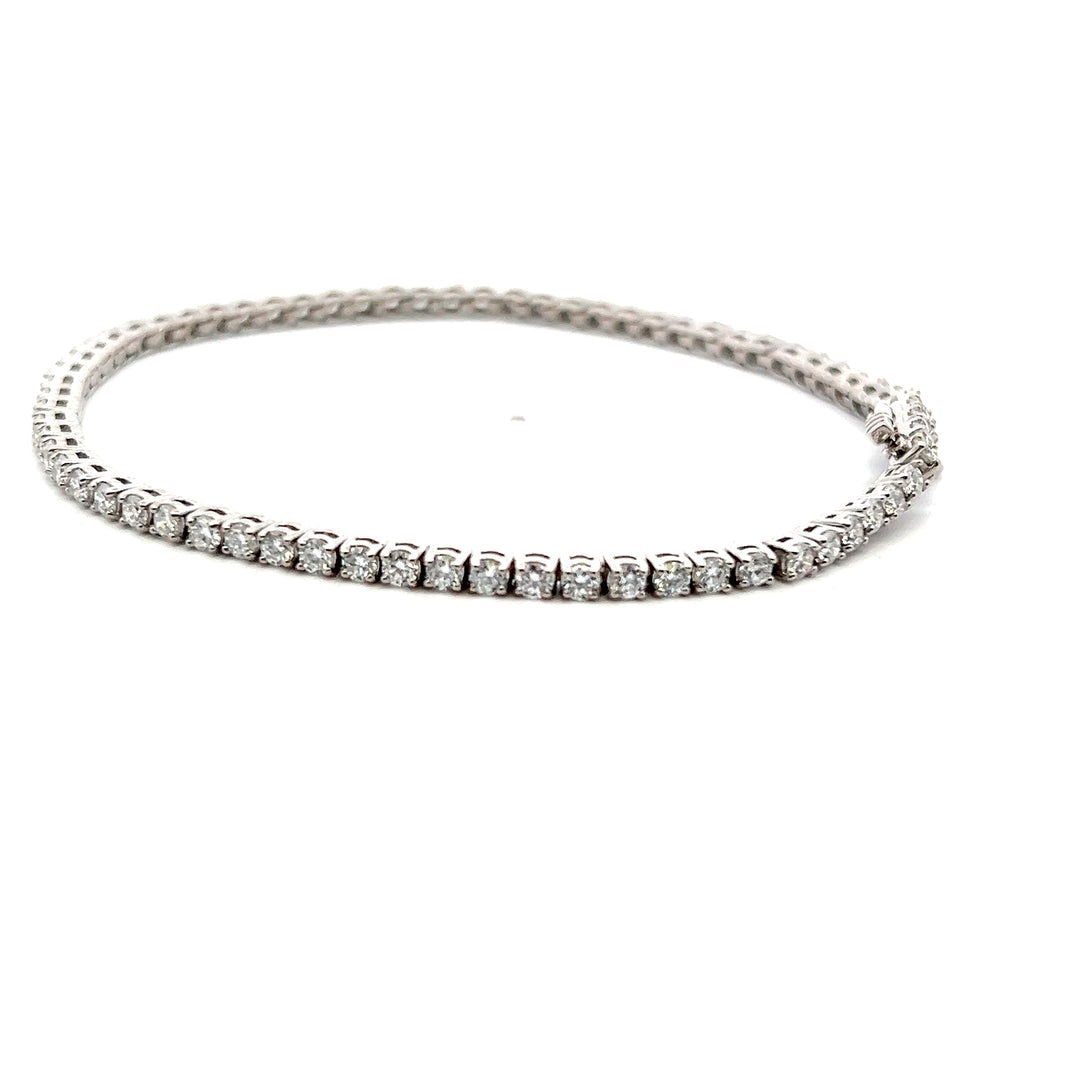 Sterling Silver 3.00CTW Lab-Grown Diamond Tennis Bracelet
