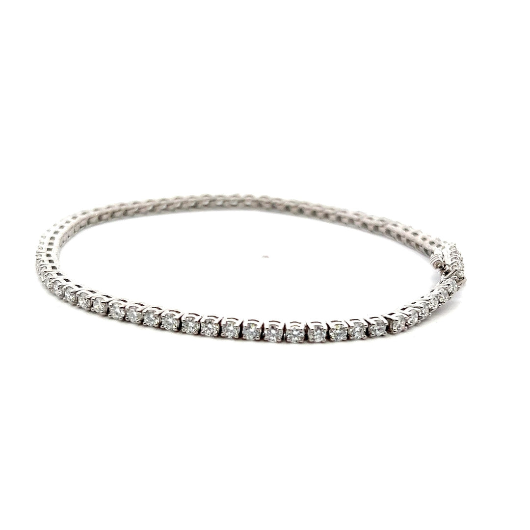 Sterling Silver 3.00CTW Lab-Grown Diamond Tennis Bracelet