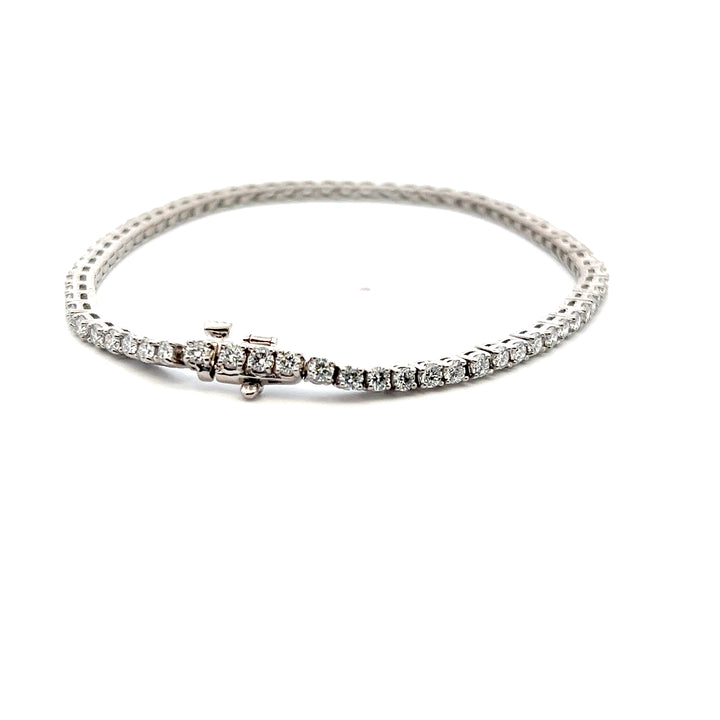 Sterling Silver 3.00CTW Lab-Grown Diamond Tennis Bracelet